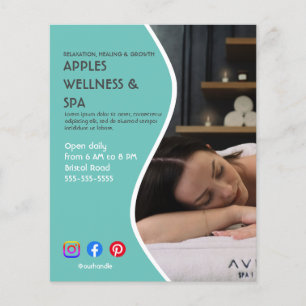 spa de santé affiche prospectus centre de bien-êtr