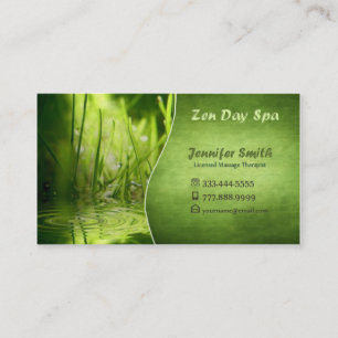Spa de zen ou cartes de visite de massage de zen