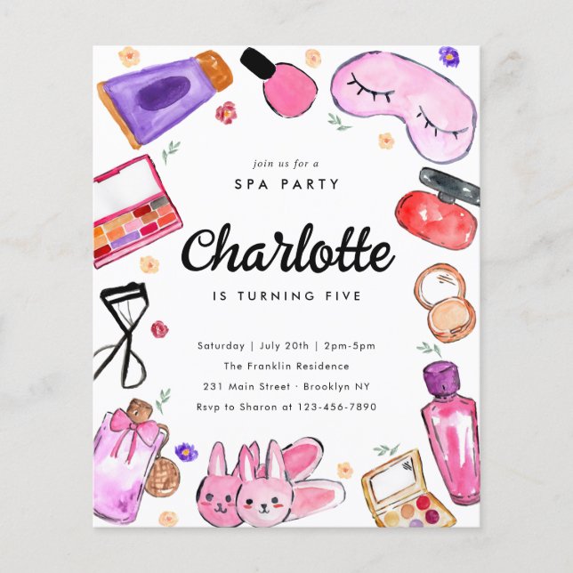 Spa du pyjama de maquillage pour filles à budget A (Devant)