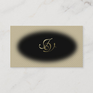 Spa et salon Carte de visite Monogramme Noir et Or