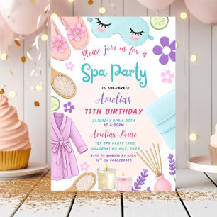 Spa Fête Invitation Anniversaire, Invitation Spa F