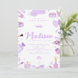Spa Fille fête d'anniversaire Invitation modifiabl