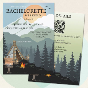 Spa forestier Camping Bachelorette Invitation du w