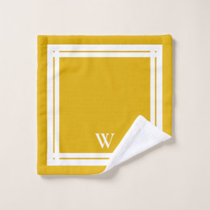 Spa Luxueux Minimaliste Monogrammé Moutarde