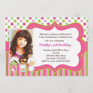 Spa Manicure Pedicure Invitations à la fête d'anni