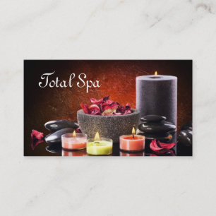 Spa Massage Salon Carte de visite bougies