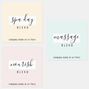 Spa simple Essential Étiquettes à rouleaux à huile