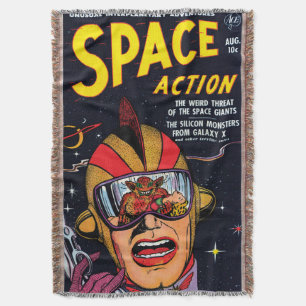Space Action #2 Vintage Sci Fi Couverture de la ba