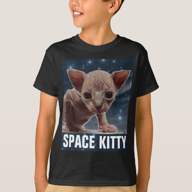 SPACE CAT Funny Garçons T-shirts pour enfants (Devant)