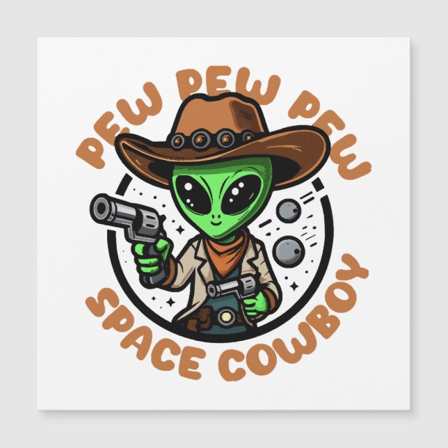 Space Cowboy Funny Alien (Devant)