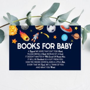Space Galaxy Baby shower Livres Pour Carte Bébé