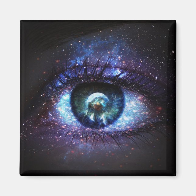 Space Galaxy Earth Eye Magnet (Devant)