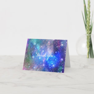 Space Galaxy Fold Invitation Carte de remerciement