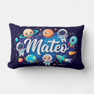 Space Galaxy Mateo oreiller à lancer personnalisé