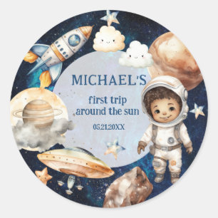 Space Galaxy Premier voyage autour du Sticker Sole