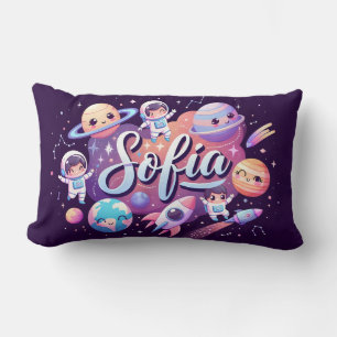 Space Galaxy Sofia oreiller à lancer personnalisé