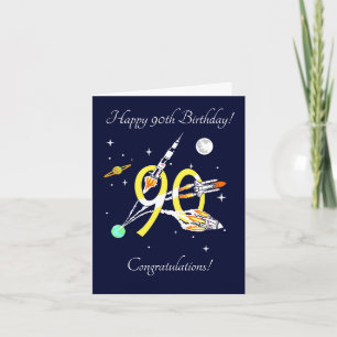Space Rockets 90e - Carte d'anniversaire