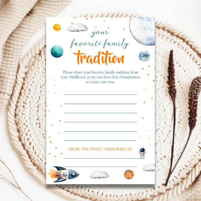 Space Theme Family Tradition Advice Baby Shower (Créateur téléchargé)