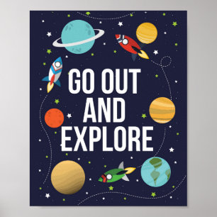 Space wall decor, Space poster decor wall