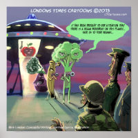 Spaced Out Vegans Funny Poster