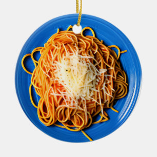 Spaghetti Pun de Noël Ornement en céramique