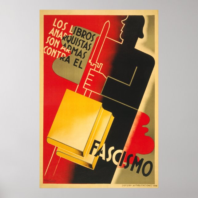 Spanish Civil War Anarchist / Facism Poster (Devant)
