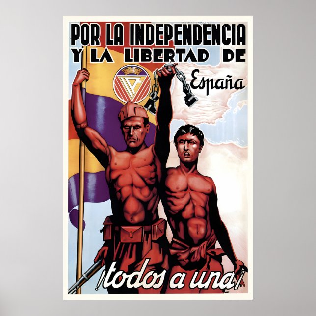 Spanish Civil War Popular Front Poster All (Devant)