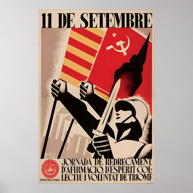 Spanish Civil War Poster  A day of affirmation (Devant)