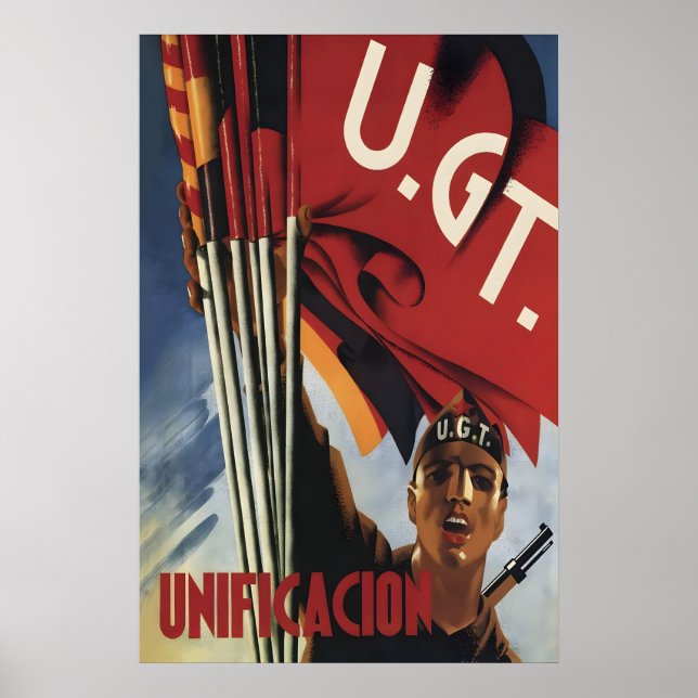 Spanish Civil War Poster UGT Unification of the (Devant)