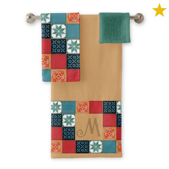 Spanish Portuguese Azulejos Tiles Monogram Initial (Créateur téléchargé)