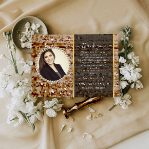 Sparkchic Funeral Carte de remerciements
