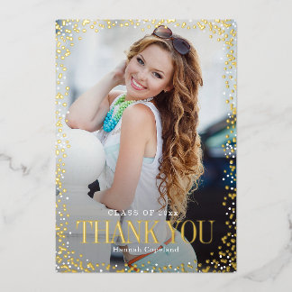 Sparkle Delight Foil Carte de remerciements de gra