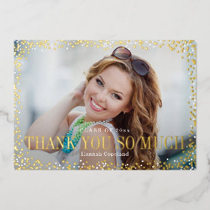 Sparkle Delight Foil Carte de remerciements de gra