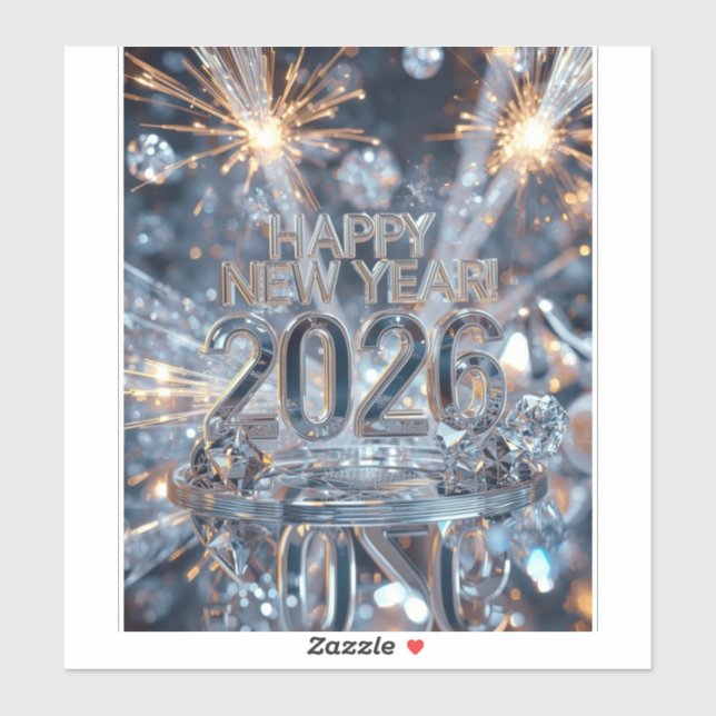 Sparkle into the New Year Sticker (Feuille)