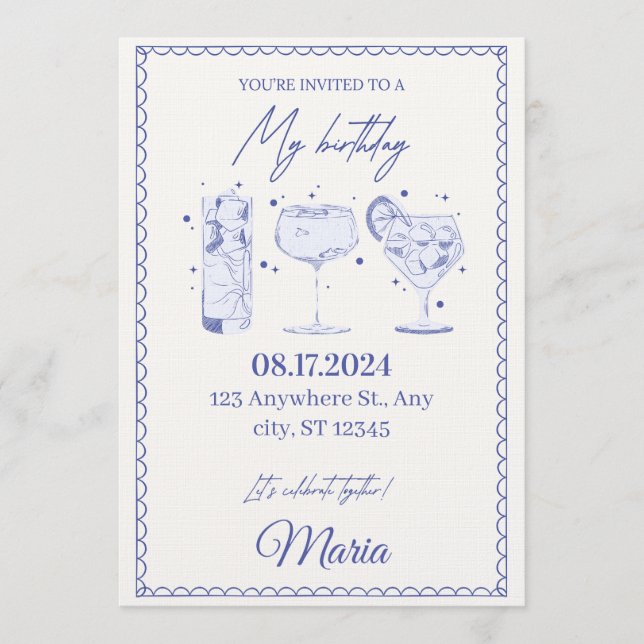 Sparkle & Pop! Editable Birthday Bash Invitation (Devant)