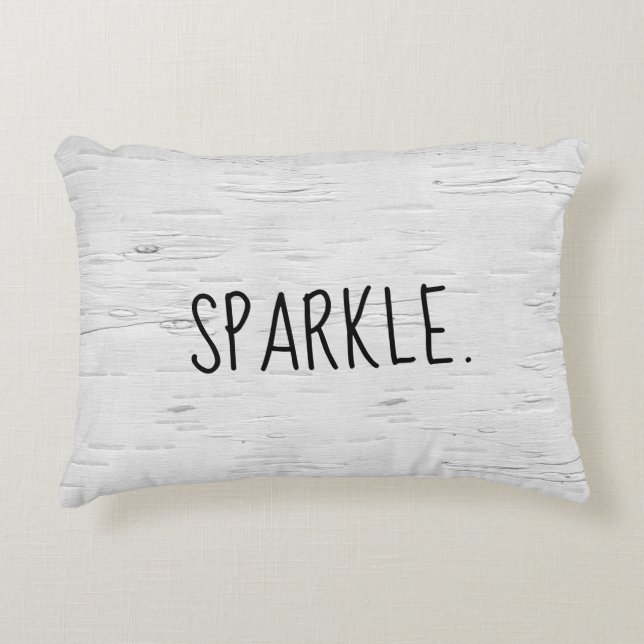 SPARKLE Texte Sur Le Coussin Accentuation De L'Arb (Devant)