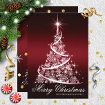 Sparkle Tree Élégante carte de Noël<br><div class="desc">Carte de voeux de Noël festive et élégante</div>