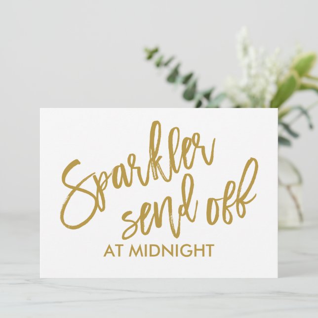 Sparkler 5X7 Sparkler Send Off Sign - COULEUR MODI (Debout devant)