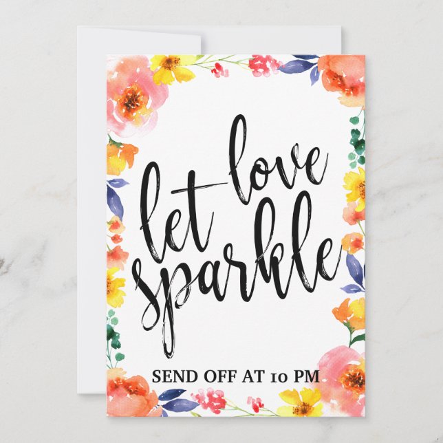 Sparkler Envoyez-Nous Un Mariage Floral Abordable (Devant)