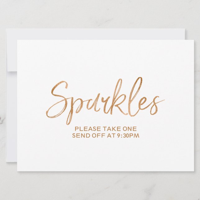 "Sparkles" Envoyer Rose or Lettre Signal (Devant)