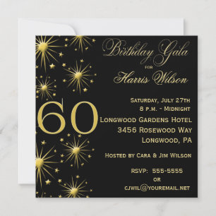 Sparkling Gala 60e anniversaire Invitations