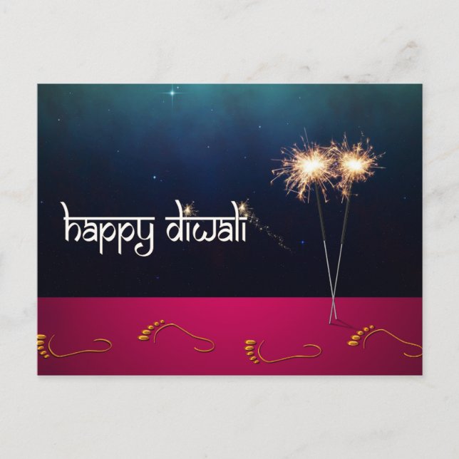Sparkling Happy Diwali - Carte postale (Devant)