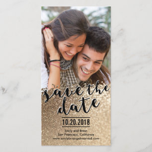 Sparkling Love Save the Date Cartes photos