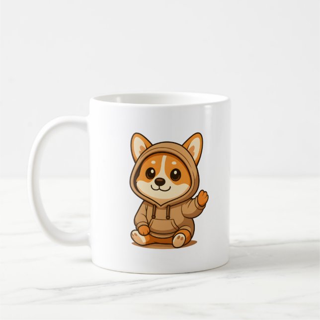 Sparkly Eyes Corgi café Mug mignonne Amoureux des  (Gauche)