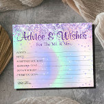 Sparkly Holographic Mariage Conseils Wings Cartes<br><div class="desc">Mariage Conseils et voeux Cartes pour mariée et gardienne de mariée,  Voeux pour M. & Mme - Fête des mariées,  Jeux de Bachelorette.</div>
