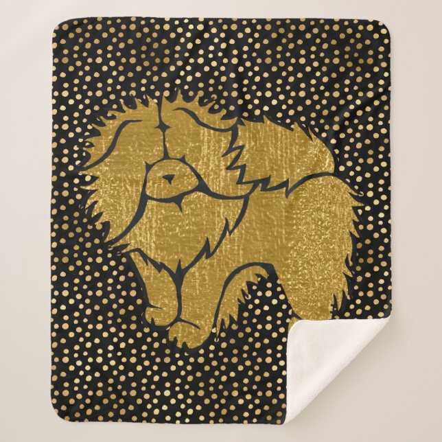 SPARKLY THANG Chow fausse couverture sherpa métall (Devant)