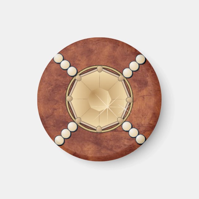 Sparkly Topaz et Pearls Magnet de cuisine (Devant)