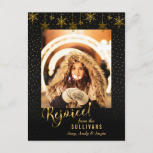 Sparkor Snowflake Rejoice Carte photo