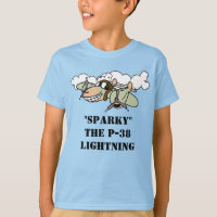 Sparky, le T-shirt P-38 Lightning Cartoon