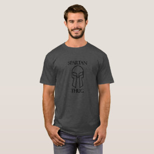 Spartan Thug - T-Shirt noir de base pour hommes